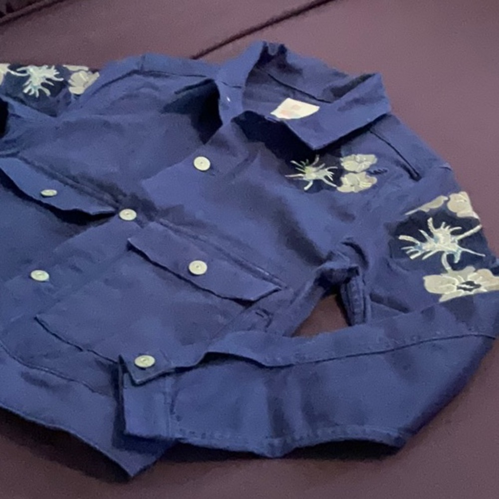 Women’s Blue Embroidered Shirt